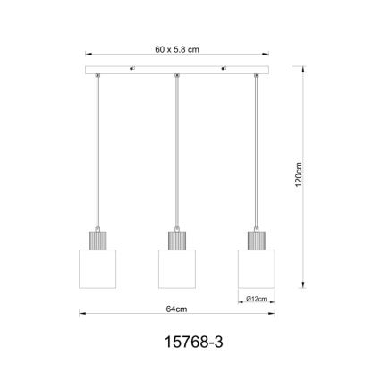Globo - Rippvalgusti kaablil 3xE27/25W/230V