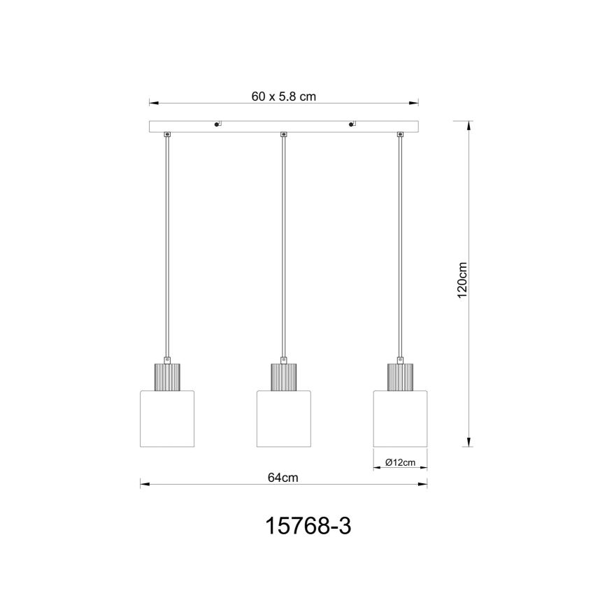Globo - Rippvalgusti kaablil 3xE27/25W/230V
