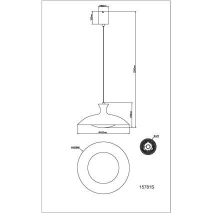 Globo - LED-lühter kaablil LED/18W/230V 3000/4000/6000K