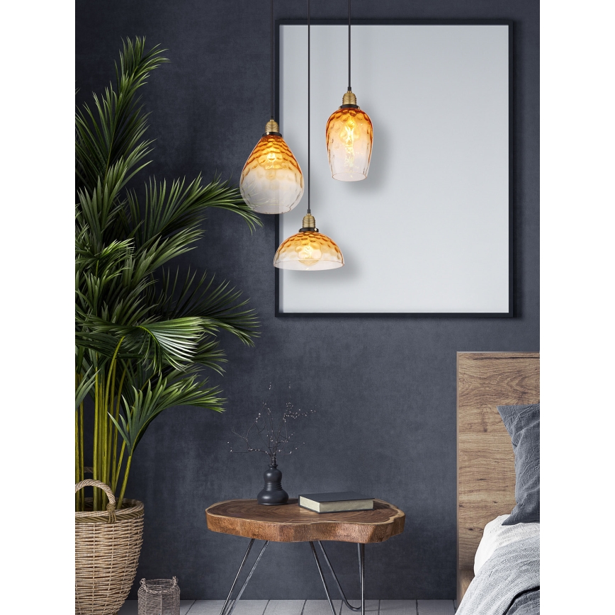Globo - Lühter 3xE27/60W/230V d. 46 cm oranž