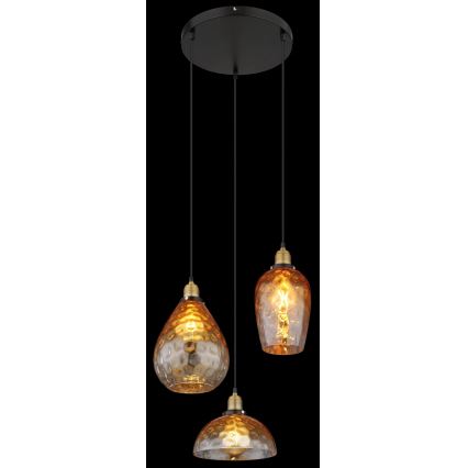 Globo - Lühter 3xE27/60W/230V d. 46 cm oranž