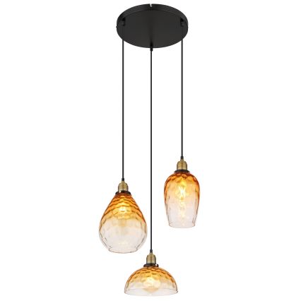 Globo - Lühter 3xE27/60W/230V d. 46 cm oranž