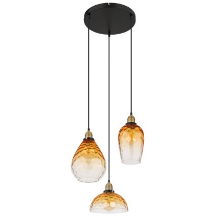 Globo - Lühter 3xE27/60W/230V d. 46 cm oranž