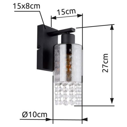 Globo - Seinavalgusti 1xE27/40W/230V must