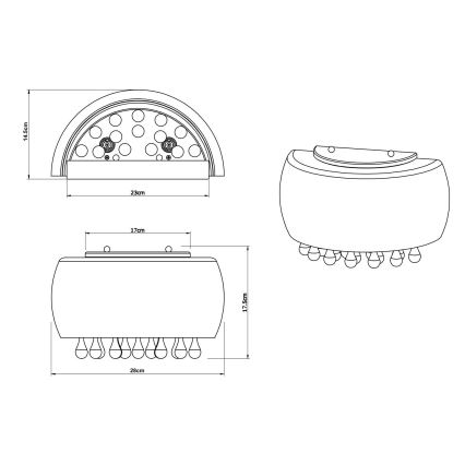 Globo 15809W - Seinavalgusti KALLA 1xG9/28W/230V