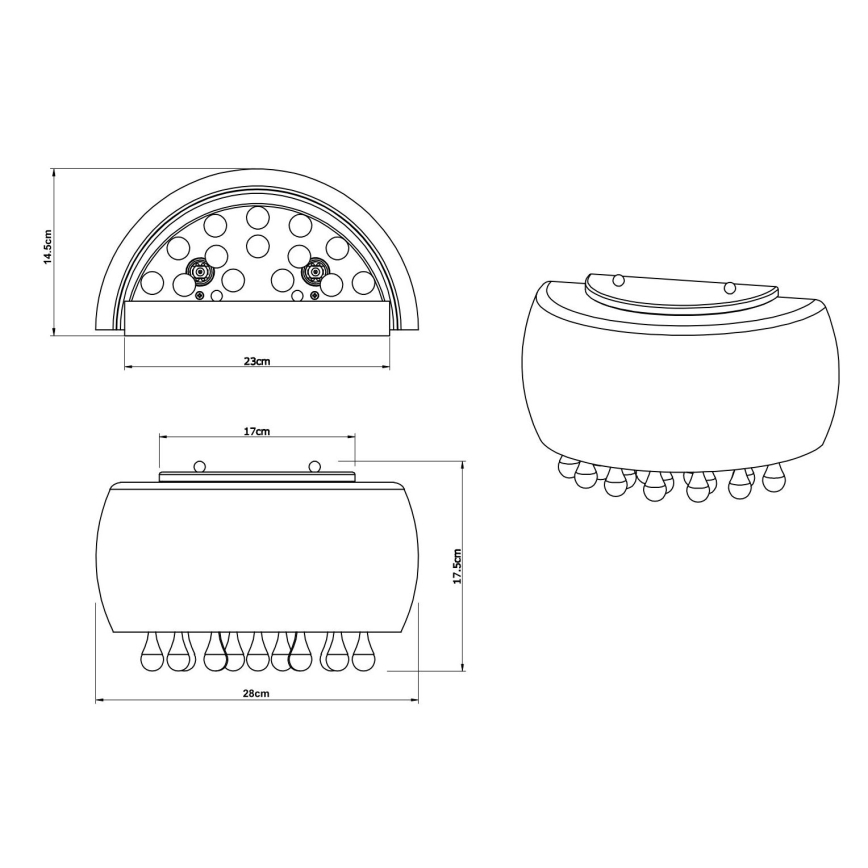 Globo 15809W - Seinavalgusti KALLA 1xG9/28W/230V