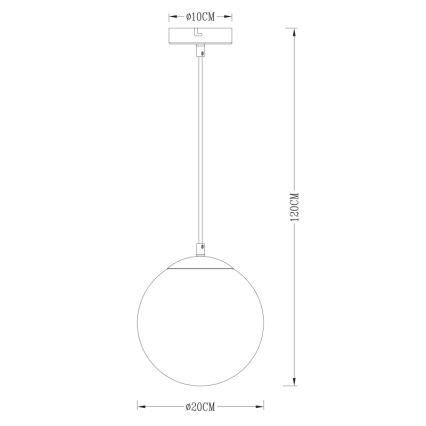 Globo - Lühter 1xE27/40W/230V d. 20 cm
