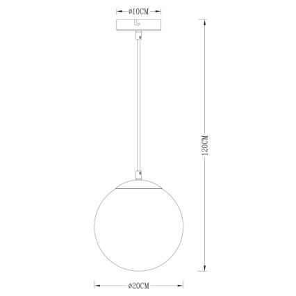 Globo - Lühter 1xE27/40W/230V d. 20 cm