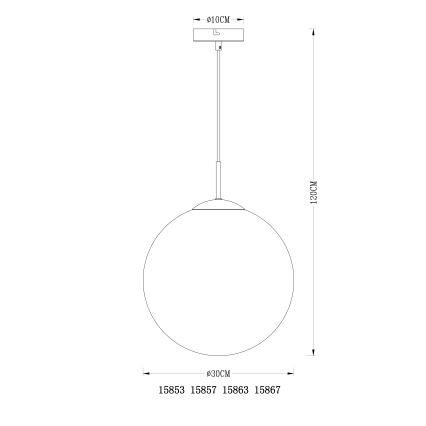 Globo - Lühter 1xE27/40W/230V d. 30 cm