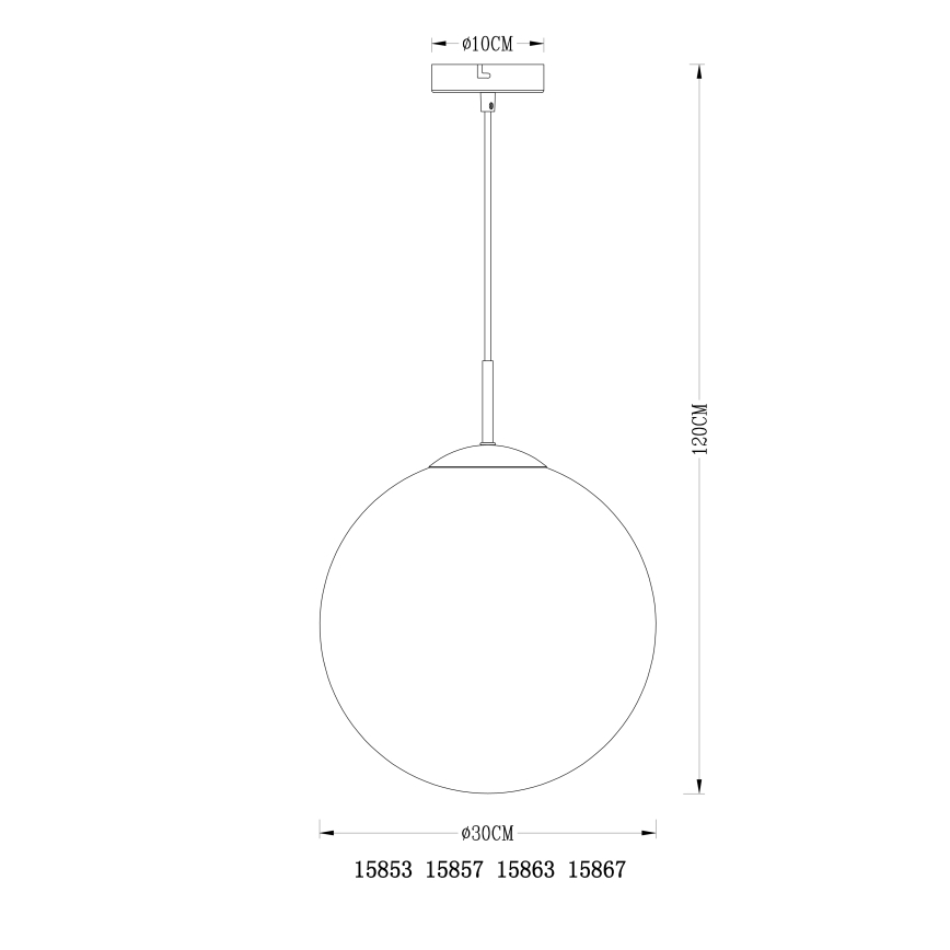 Globo - Lühter 1xE27/40W/230V d. 30 cm