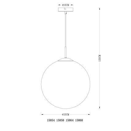 Globo - Lühter 1xE27/40W/230V d. 33 cm