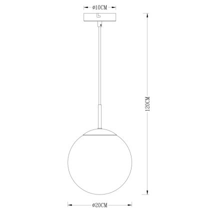 Globo - Lühter 1xE27/40W/230V d. 20 cm