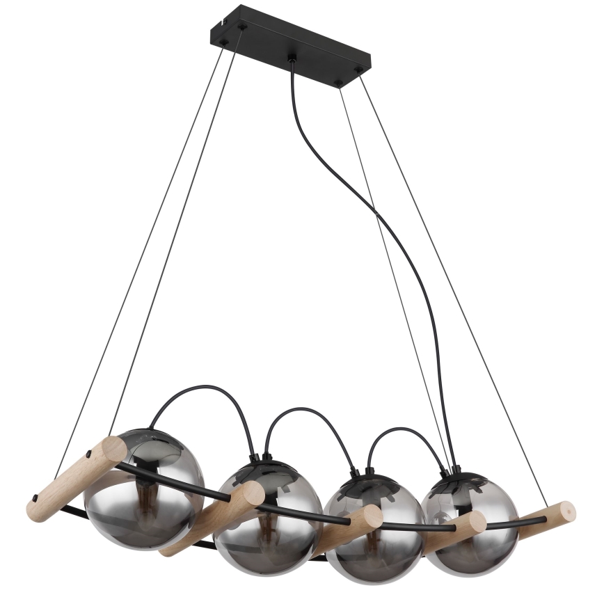 Globo - Lühter 4xE14/15W/230V kummipuu