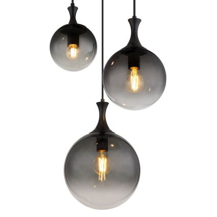 Globo - Lühter 3xE27/10W/230V d. 48 cm must