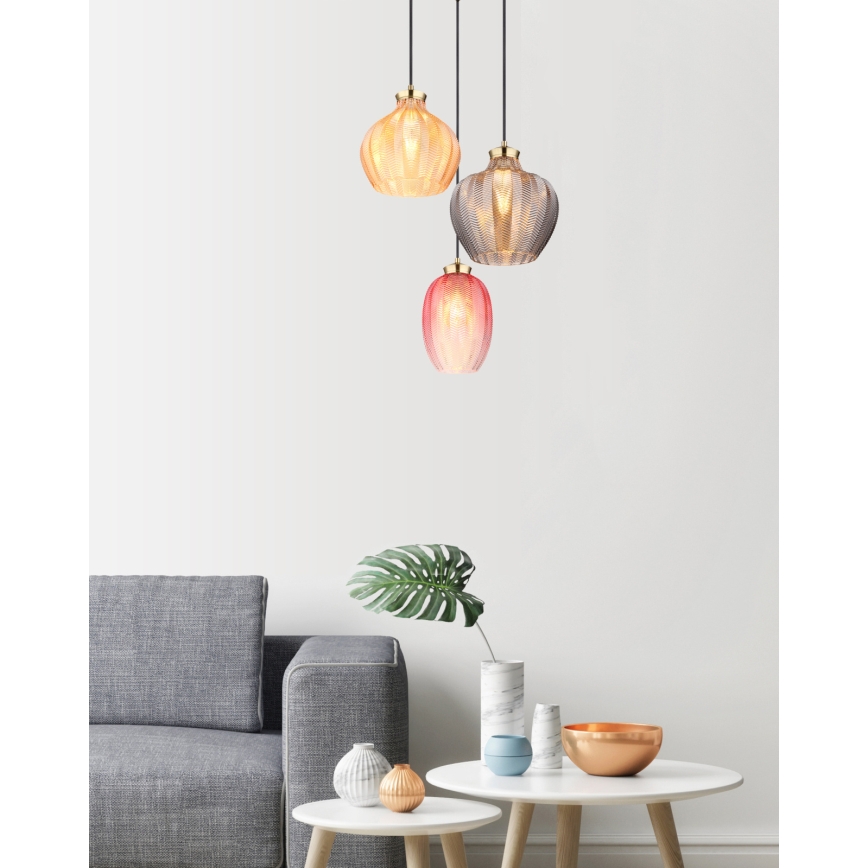 Globo - Rippvalgusti kaabliga 3xE27/60W/230V läbimõõt 45 cm