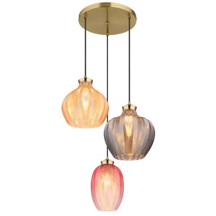 Globo - Rippvalgusti kaabliga 3xE27/60W/230V läbimõõt 45 cm