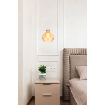 Globo - Rippvalgusti kaabliga 1xE27/60W/230V Ø 22 cm kuldne