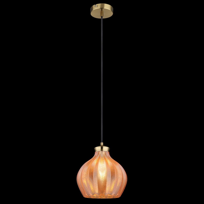 Globo - Rippvalgusti kaabliga 1xE27/60W/230V Ø 22 cm kuldne