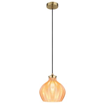Globo - Rippvalgusti kaabliga 1xE27/60W/230V Ø 22 cm kuldne