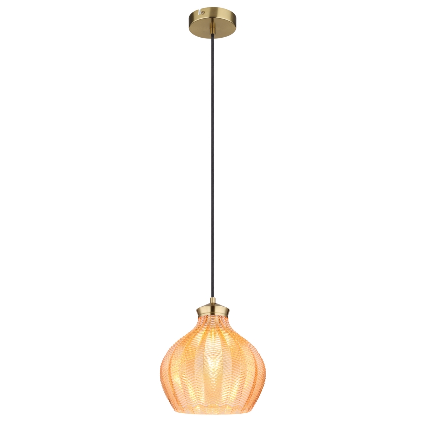 Globo - Rippvalgusti kaabliga 1xE27/60W/230V Ø 22 cm kuldne