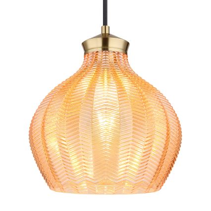 Globo - Rippvalgusti kaabliga 1xE27/60W/230V Ø 22 cm kuldne
