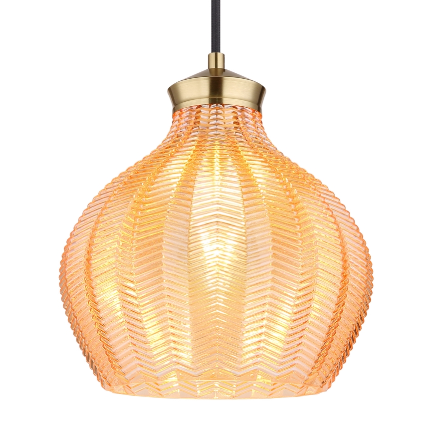 Globo - Rippvalgusti kaabliga 1xE27/60W/230V Ø 22 cm kuldne