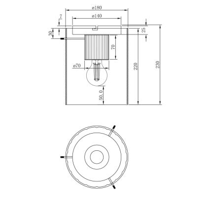 Globo - Laevalgusti 1xE27/40W/230V d. 18 cm valge