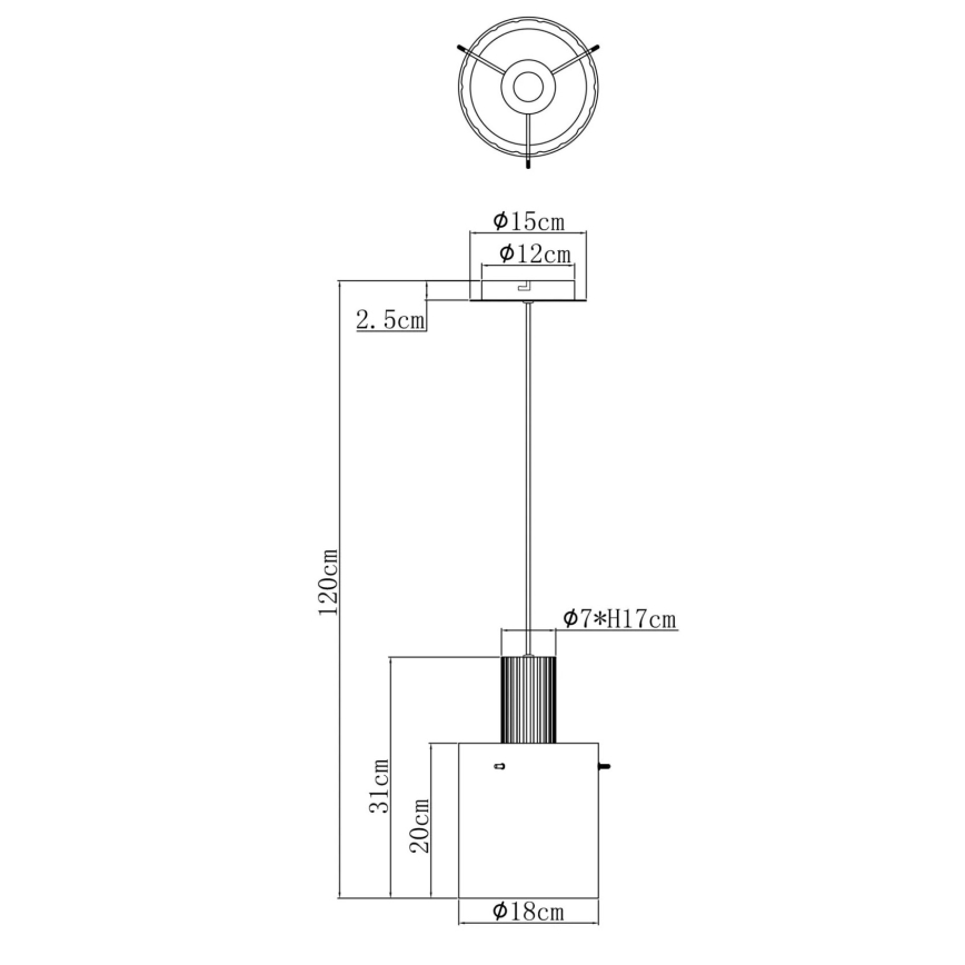 Globo - Lühter 1xE27/40W/230V d. 18 cm valge
