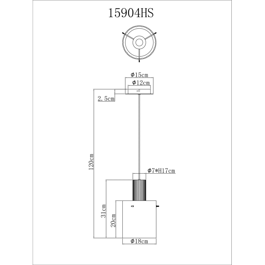 Globo - Lühter 1xE27/40W/230V d. 18 cm hall