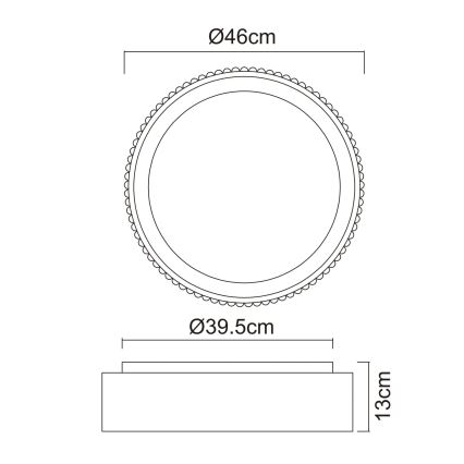 Globo - LED laelamp LED/45W/230V 2700/4000/6000K läbimõõt 46 cm valge