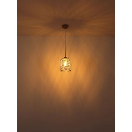 Globo - Ripatsvalgusti kaabliga 1xE27/40W/230V, läbimõõt 18 cm, beež/valge