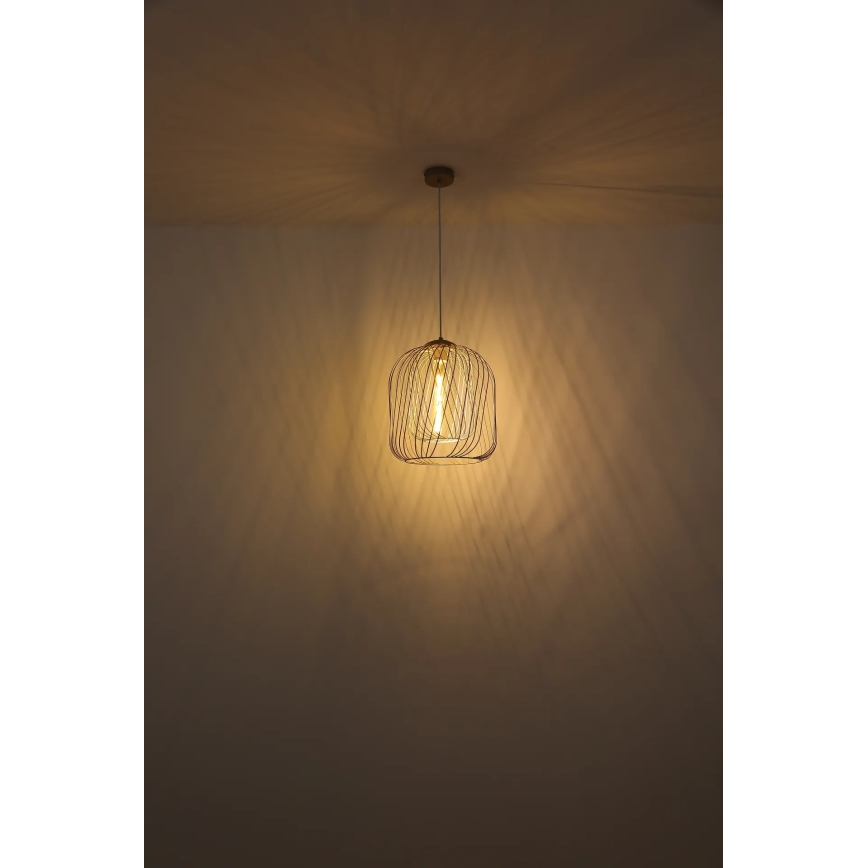 Globo - Kaabliga ripplühter 1xE27/40W/230V Ø 35 cm beež/valge