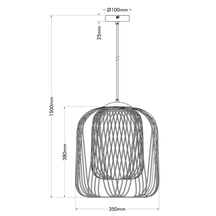 Globo - Rippvalgusti kaabliga 1xE27/40W/230V, läbimõõt 35 cm