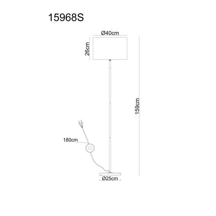Globo - Põrandalamp 1xE27/60W/230V