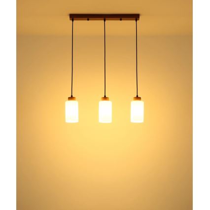 Globo - Kaabliga ripplamp 3xE27/60W/230V beež/valge