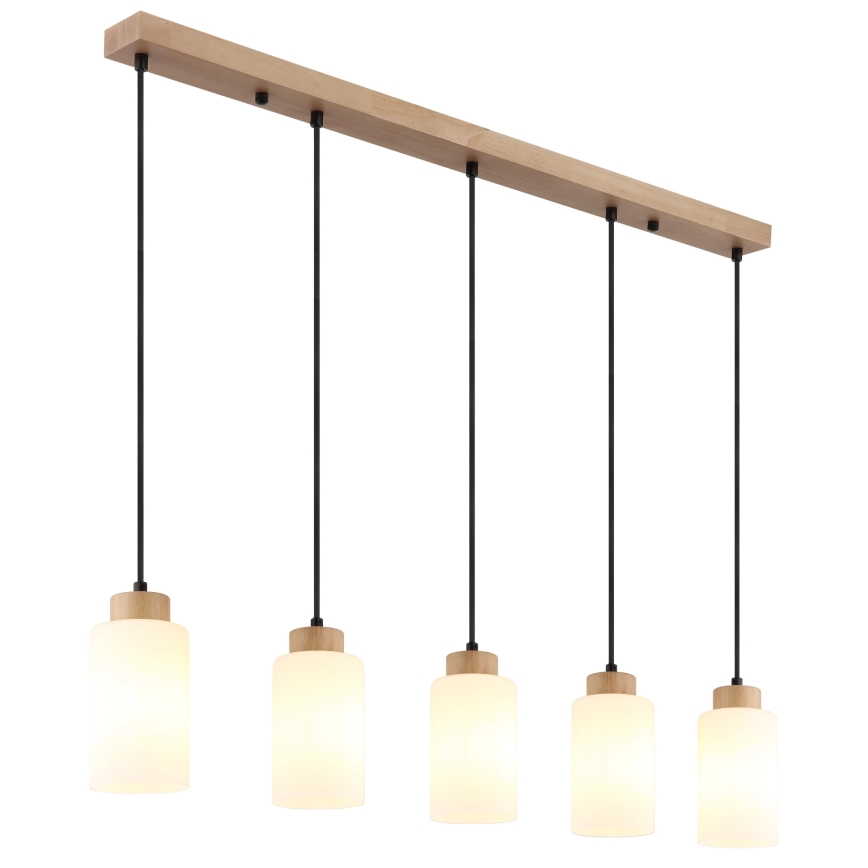 Globo - Kaabliga rippvalgusti 5xE27/60W/230V beež/valge