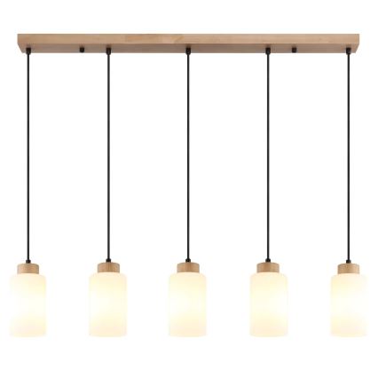 Globo - Kaabliga rippvalgusti 5xE27/60W/230V beež/valge