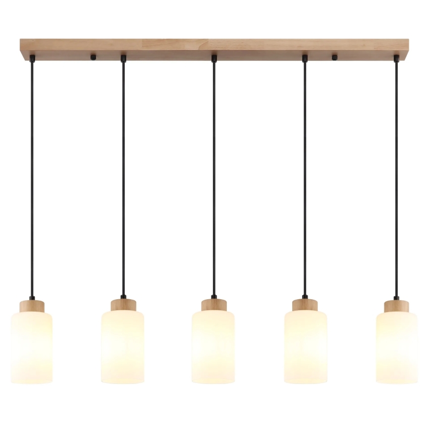Globo - Kaabliga rippvalgusti 5xE27/60W/230V beež/valge