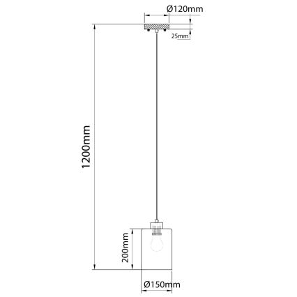 Globo - rippvalgusti kaabliga 1xE27/60W/230V beež/valge