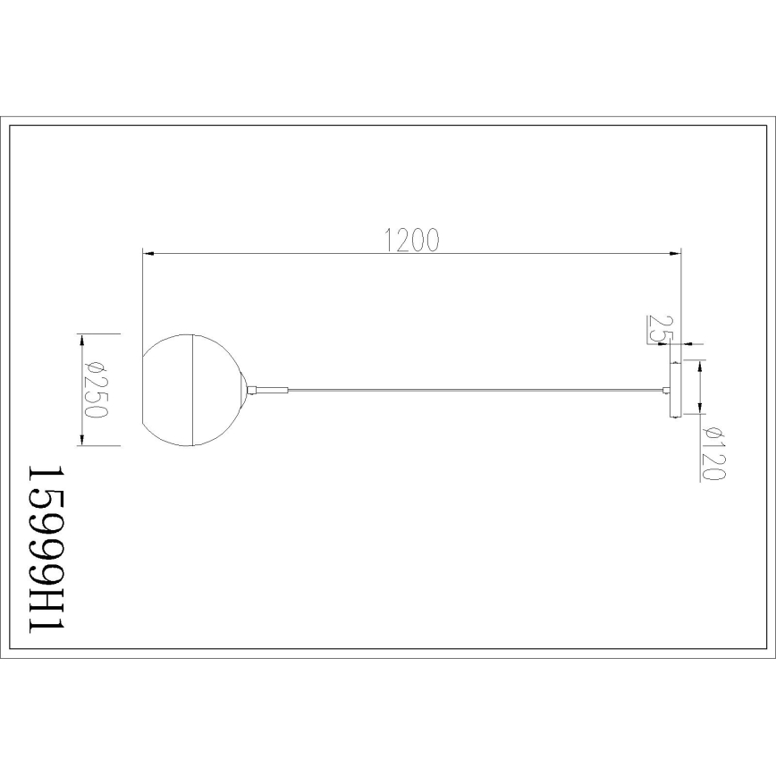 Globo - Rippvalgusti kaabliga 1xE27/60W/230V läbimõõt 25 cm