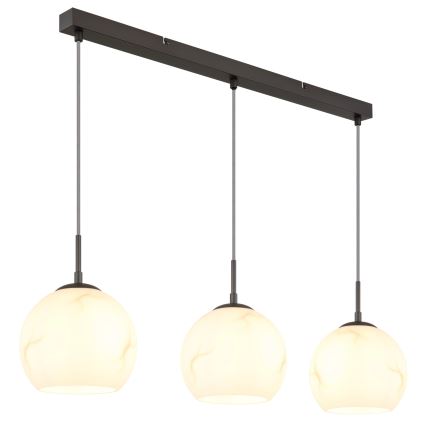 Globo - Rippvalgusti kaabliga 3xE27/60W/230V