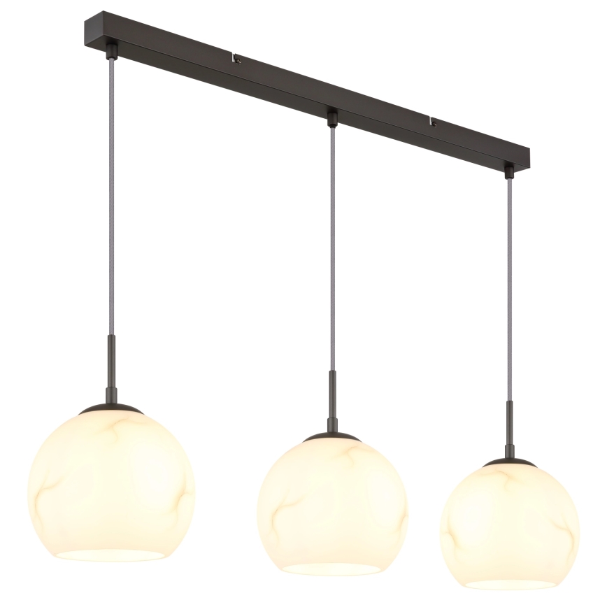 Globo - Rippvalgusti kaabliga 3xE27/60W/230V