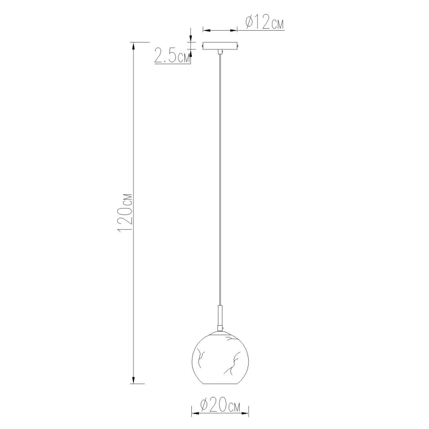 Globo - Rippvalgusti kaabliga 1xE27/60W/230V Ø 20 cm
