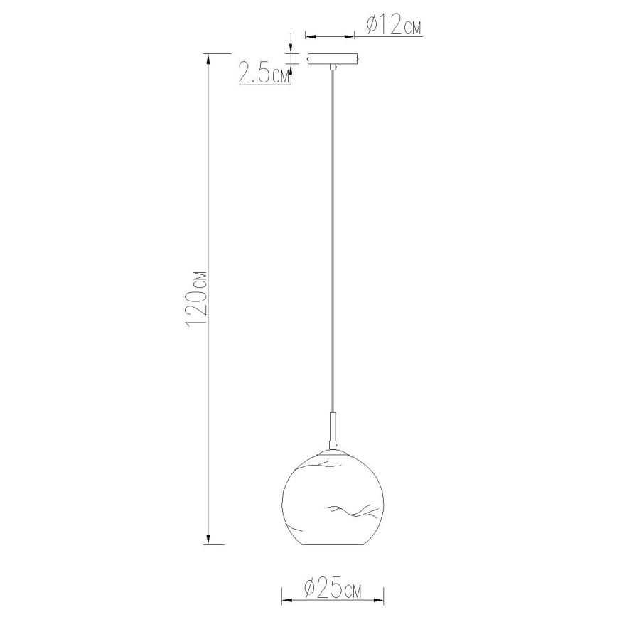 Globo - rippvalgusti juhtmel 1xE27/60W/230V läbimõõt 25 cm
