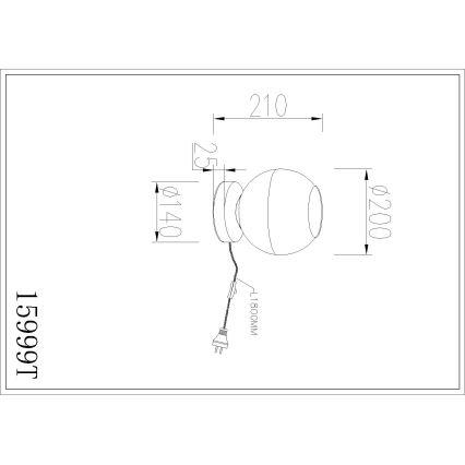 Globo - Laualamp 1xE27/60W/230V