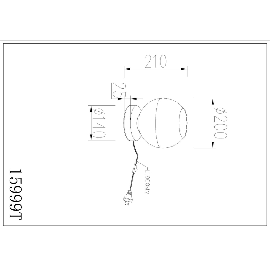Globo - Laualamp 1xE27/60W/230V