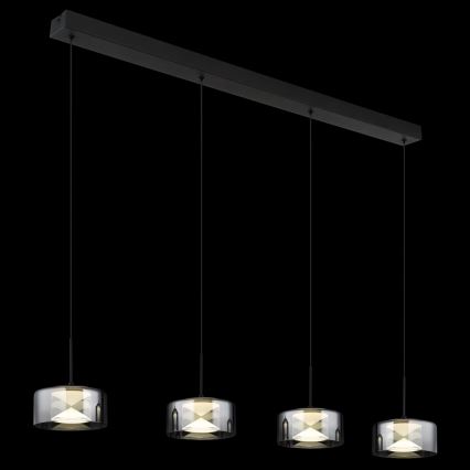 Globo - LED-rippvalgusti kaabliga LED/24W/230V must/suitsune