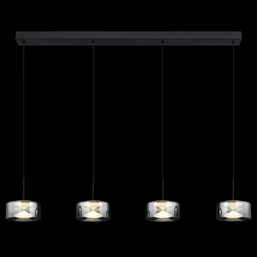 Globo - LED-rippvalgusti kaabliga LED/24W/230V must/suitsune