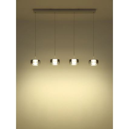 Globo - LED-rippvalgusti kaabliga LED/24W/230V valge/suitsune