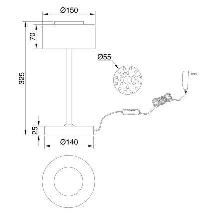 Globo - LED laualamp LED/6W/230V